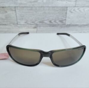 LACOSTE 2521 Unisex Green Silver Frame Aviator Rectangle Sunglasses NOS Vintage